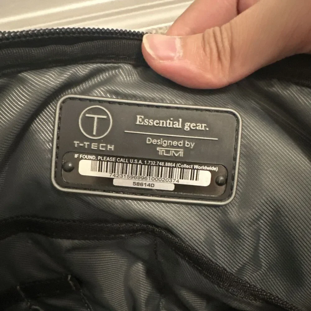 Tumi T-Tech Expandable Black Crossbody Briefcase Bag 58614D